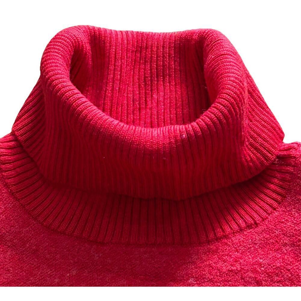 Aspen Snow Society 100% Italian Merino Wool Turtleneck Sweater Womens Medium Red - Picture 4 of 9